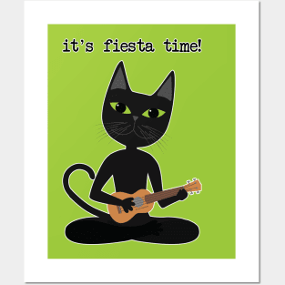 ukulele cat Posters and Art